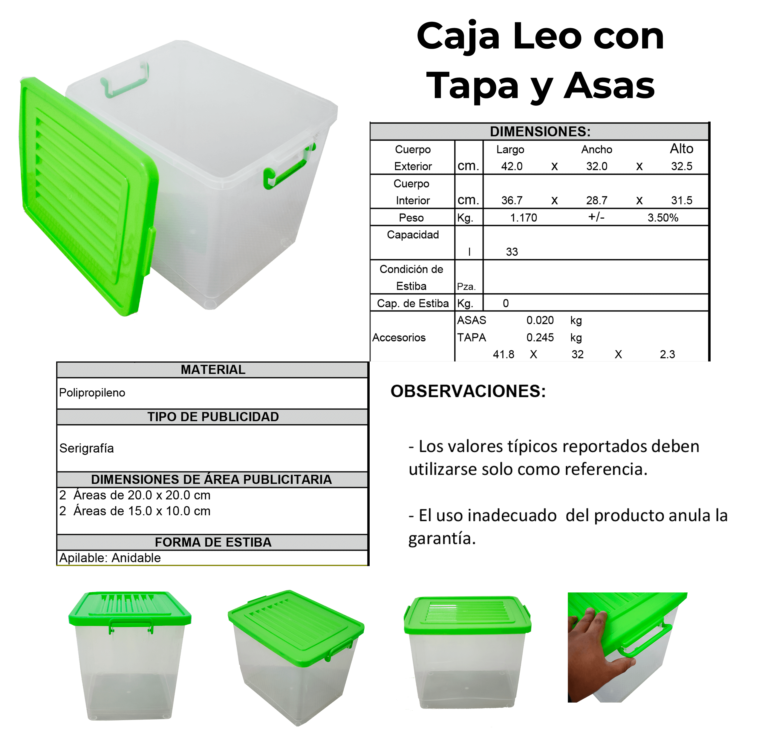 Caja Mónaco Grande Con Ruedas y Tapa