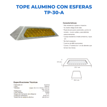 Tope De Aluminio Con Esferas 30-A