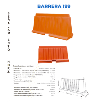 Barrera B-199 Con Cuatro Ruedas