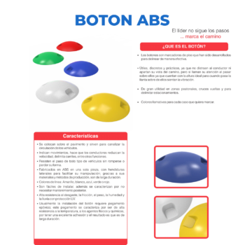 Botón ABS Con Perno De ABS