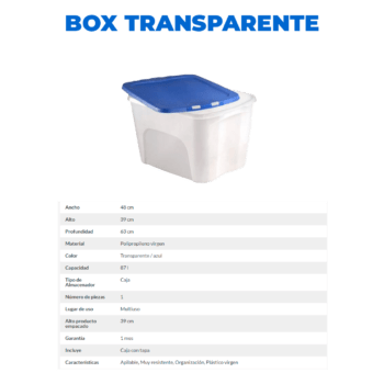 Caja Box Transparente