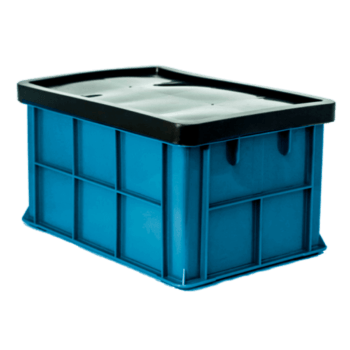 Caja Quebec Azul Con Tapa