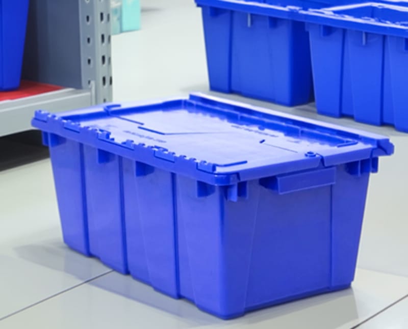 Caja De Bisagras Azul y Tapa