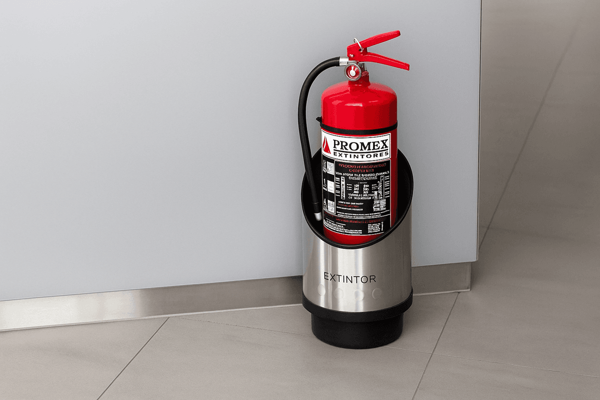 extintores en uso